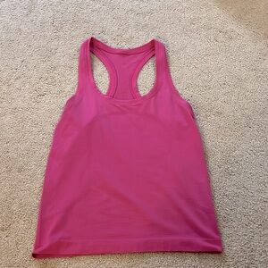 Pink lululemon swiftly tank